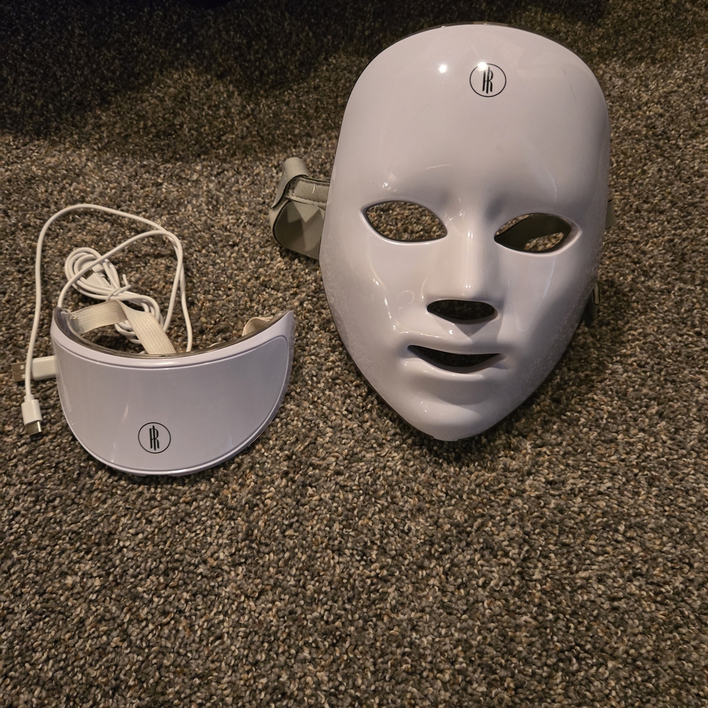 White LED Red Light Face Mask with Controller